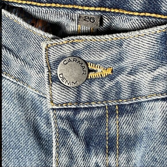 CARMAR High Rise Cargo Jeans Size 26 - Picture 4 of 16